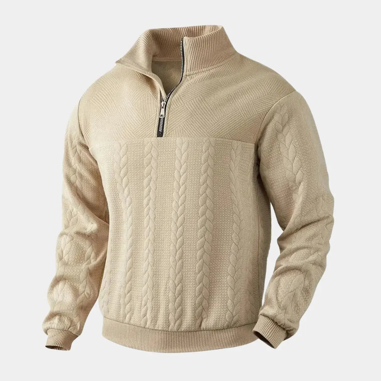 Henry Essential Zip Collar Sweater - Leviana