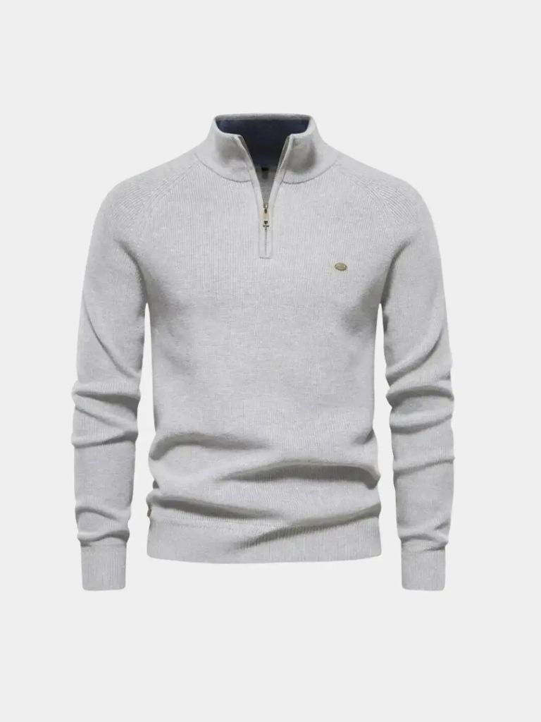 Elegant Zip-Up Sweater - Leviana