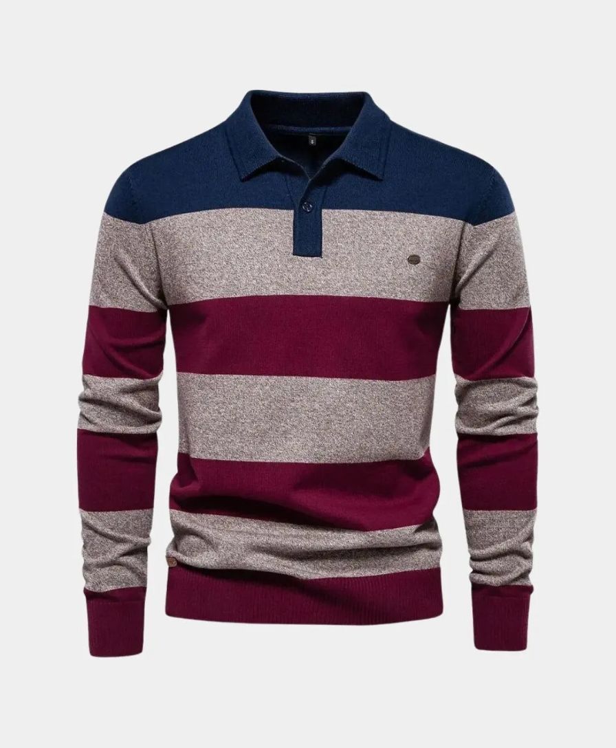 Colorful Hooded Sweatshirt with Half-Zip - Leviana