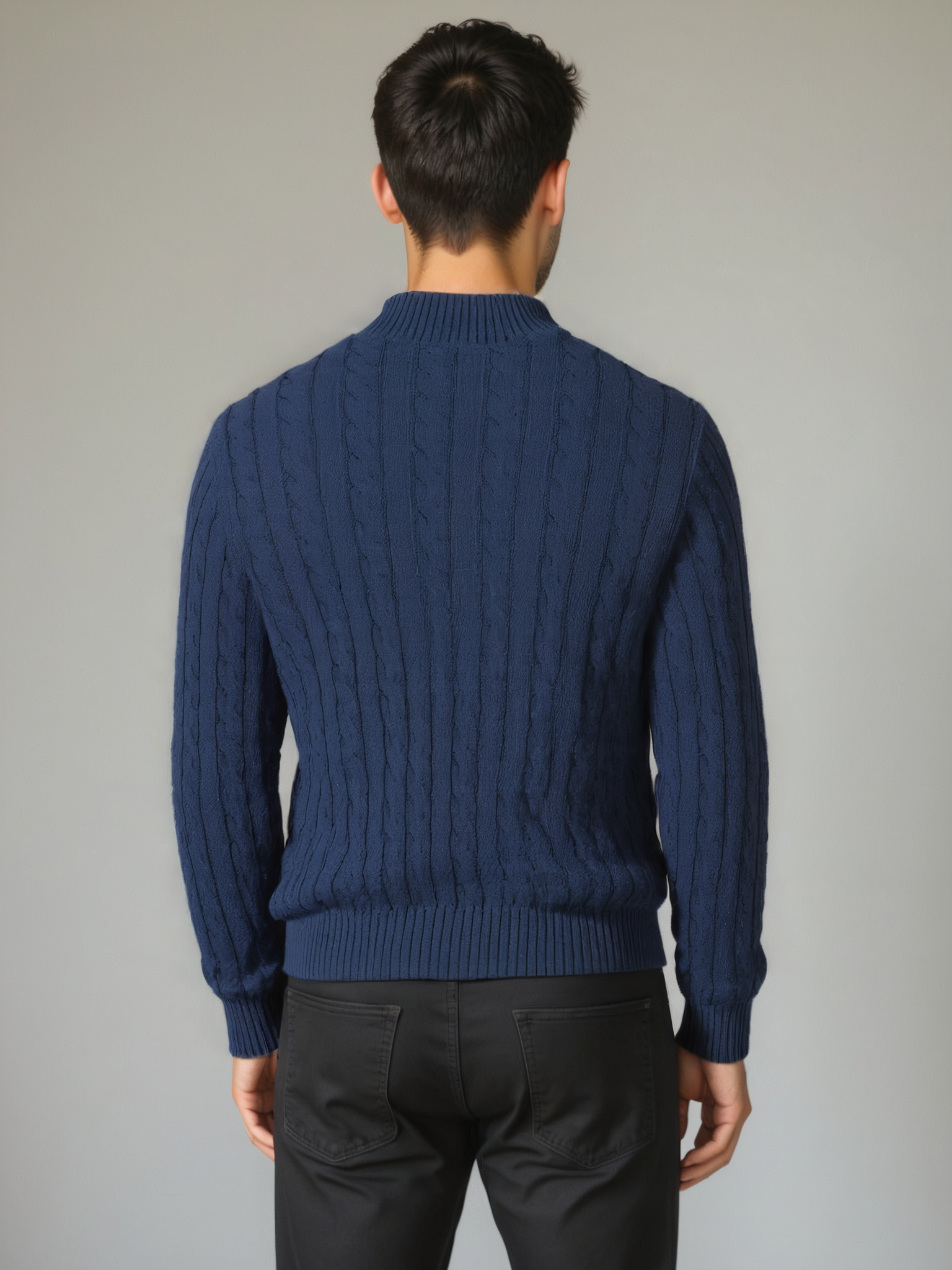 Essential Zip Collar Sweater - Leviana