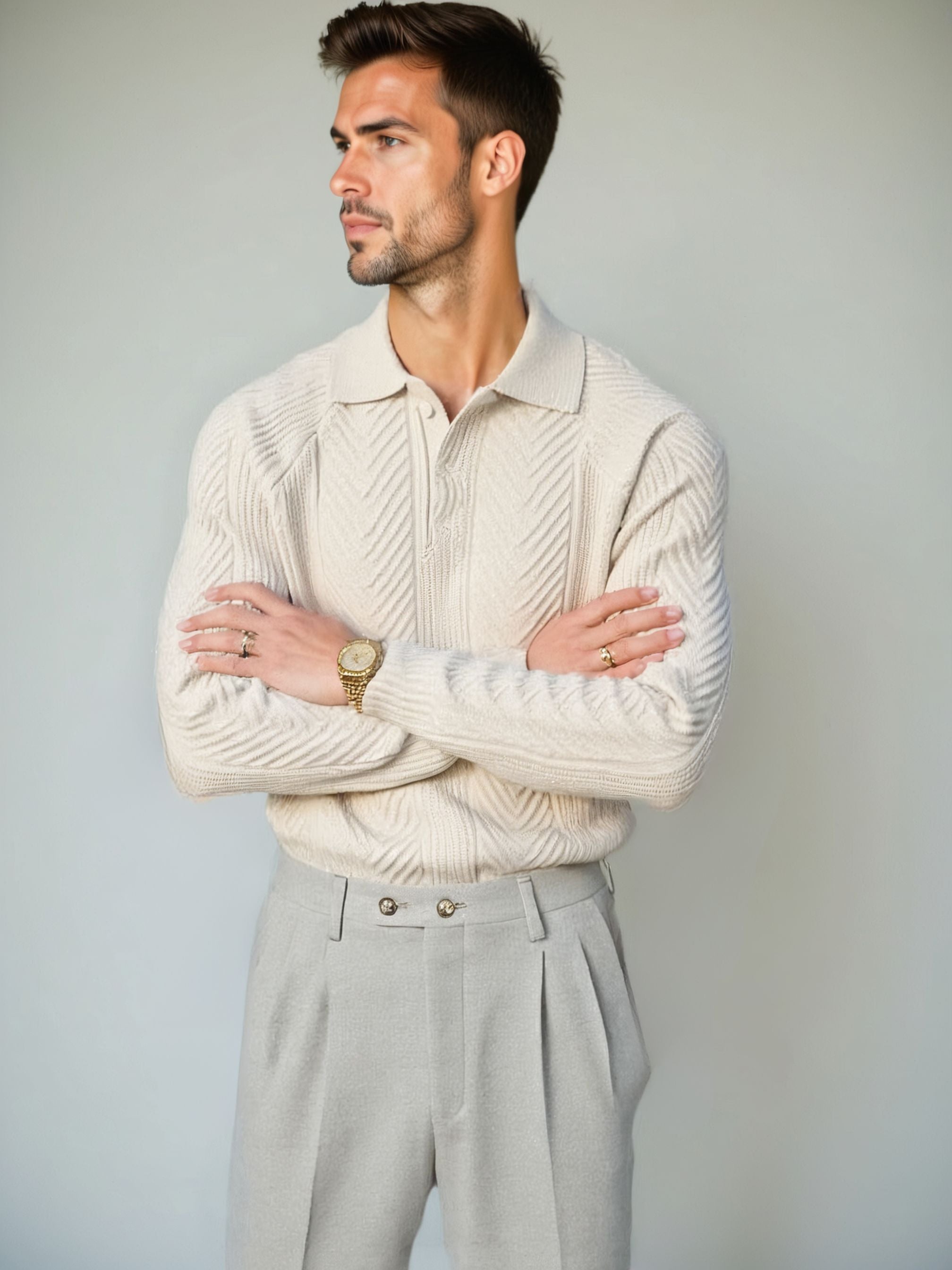 Long Sleeve Pullover for Men - Leviana