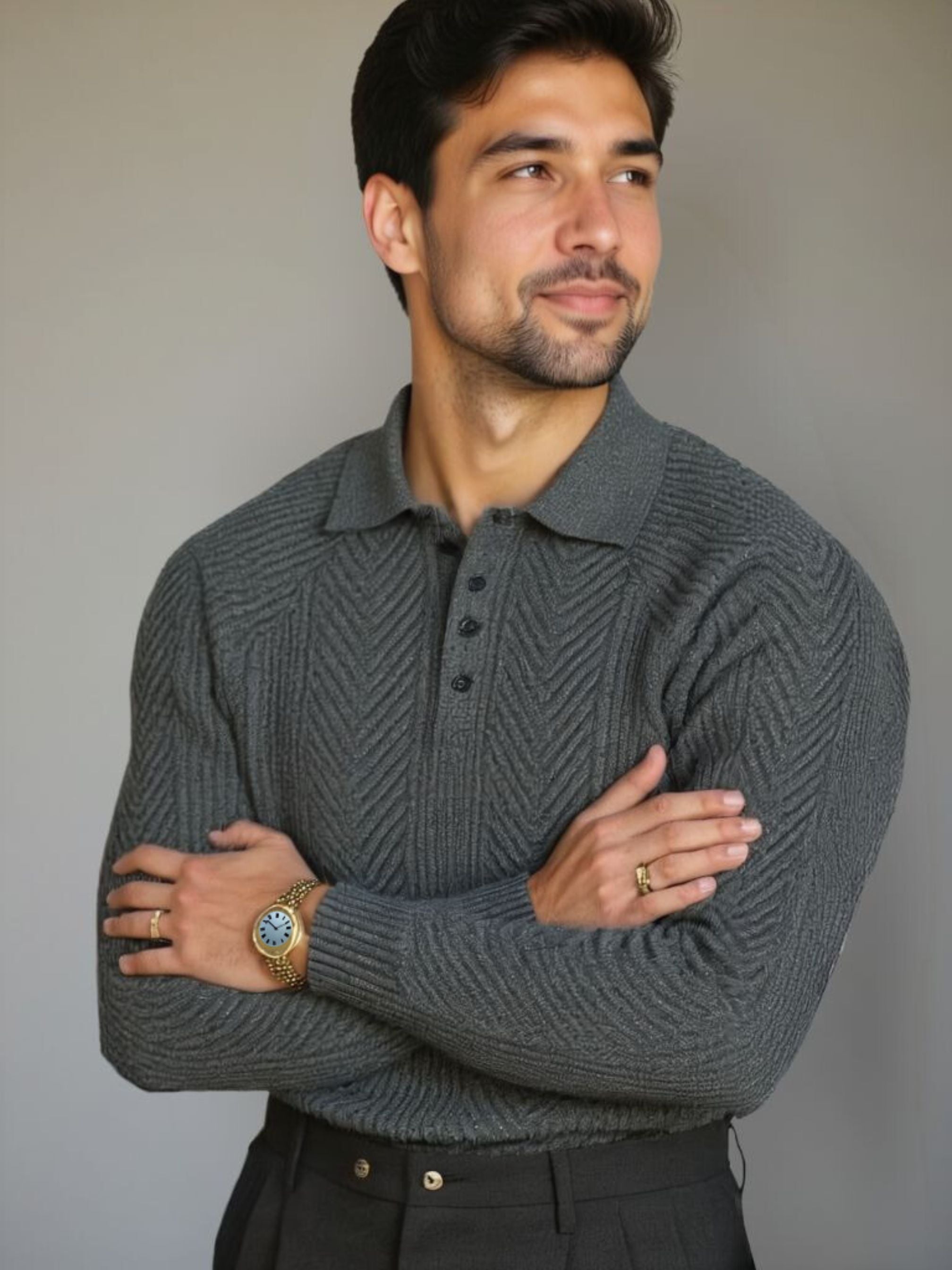 Long Sleeve Pullover for Men - Leviana