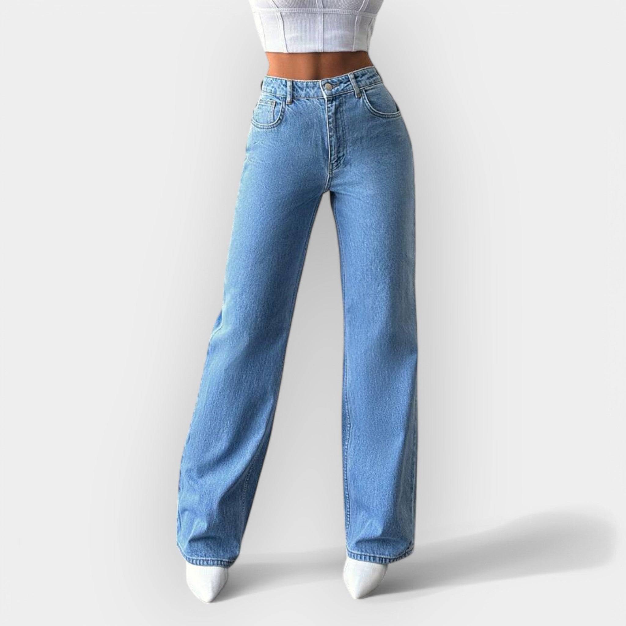High-Rise Wide-Leg Denim