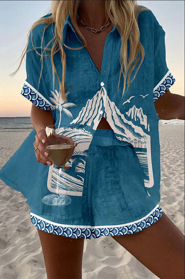 Virina | Ensemble court en lin Mont Fuji