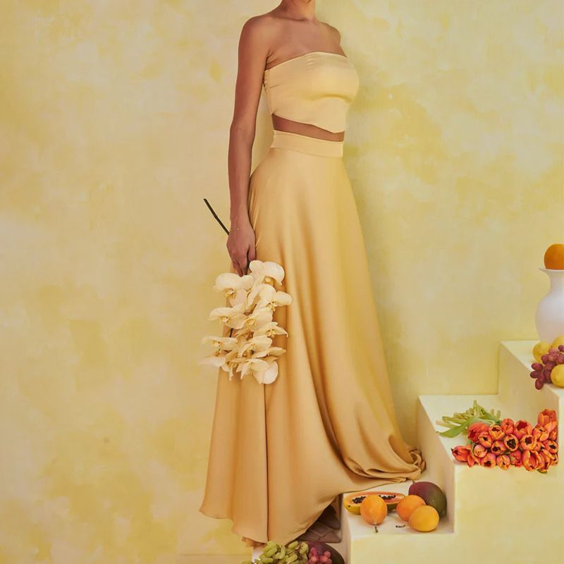 Luxe Doré – Set 2 pièces fluide pour un été solaire