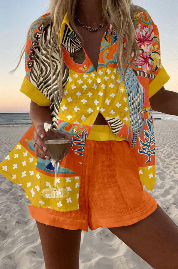 Norellia | Ensemble court avec imprimé à pois