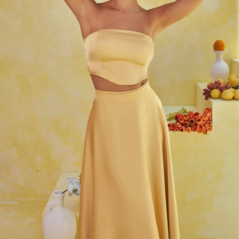 Luxe Doré – Set 2 pièces fluide pour un été solaire