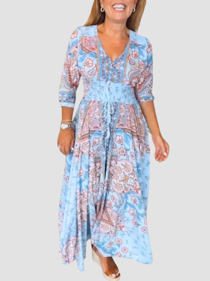 Marga | Robe d'été élégante avec décolleté en V