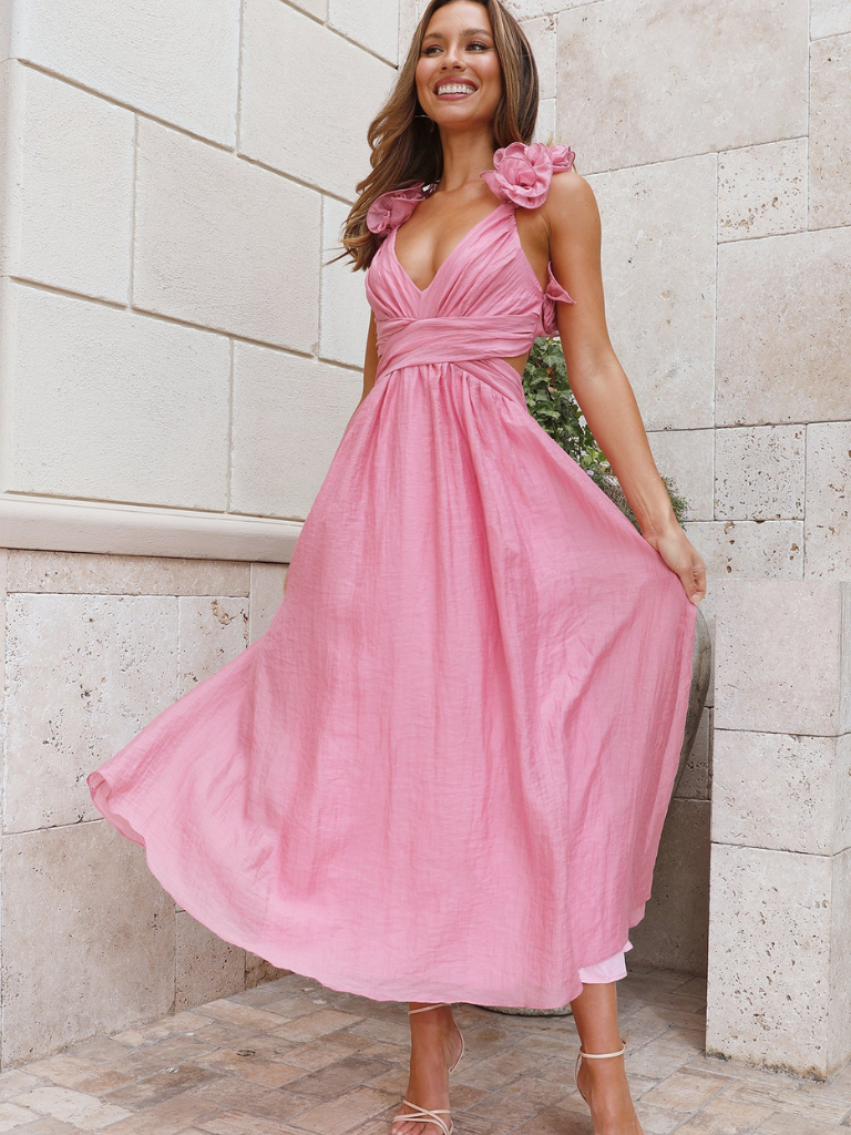 ROBE MIDI À VOLANTS COLETTE