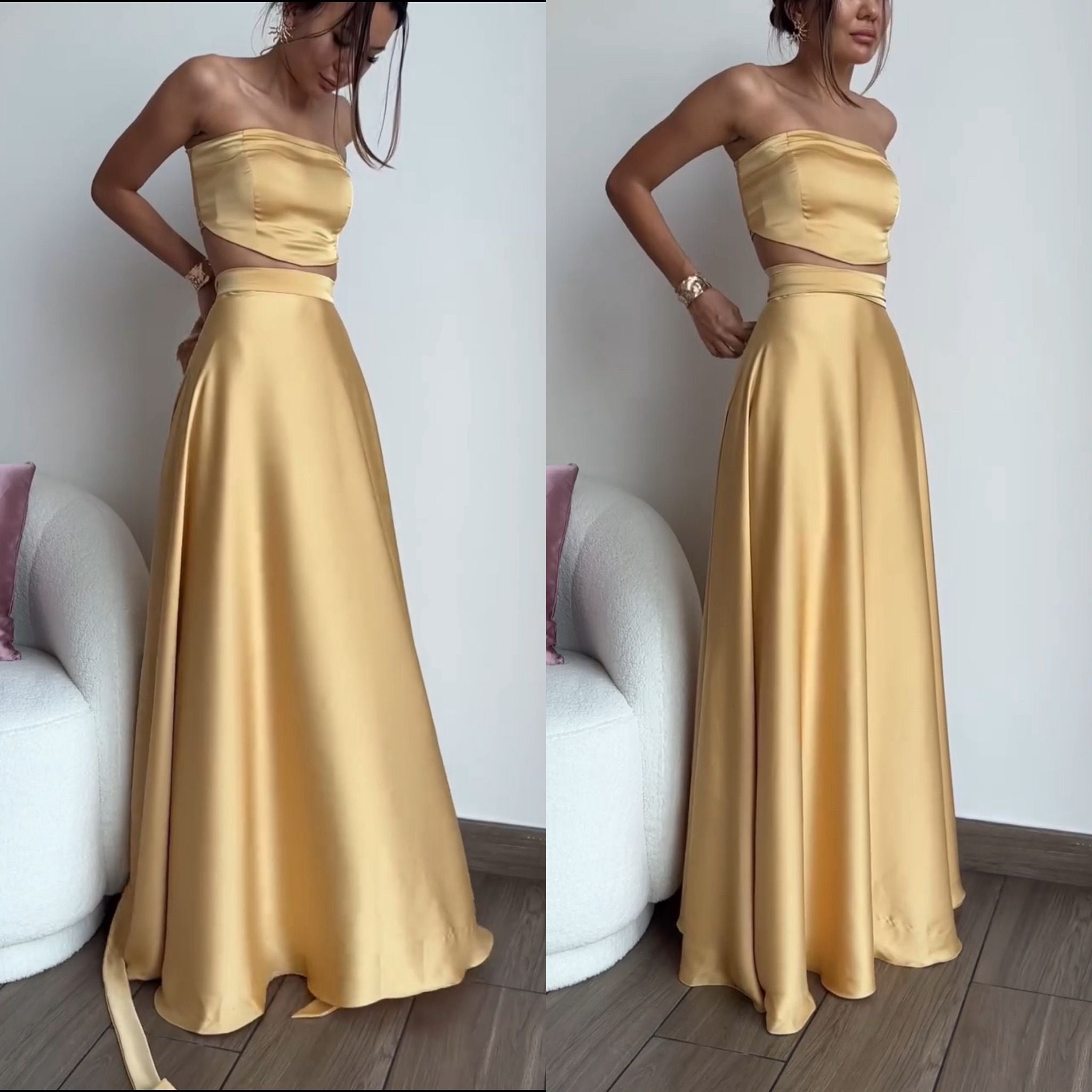 Luxe Doré – Set 2 pièces fluide pour un été solaire