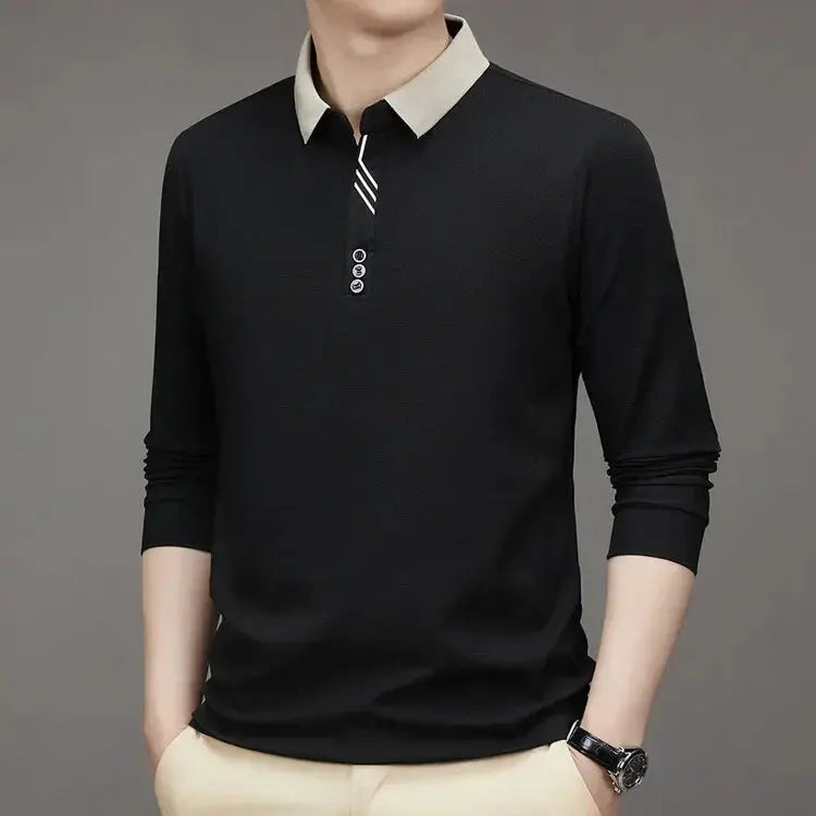 Elegant Long Sleeve Polo - Leviana