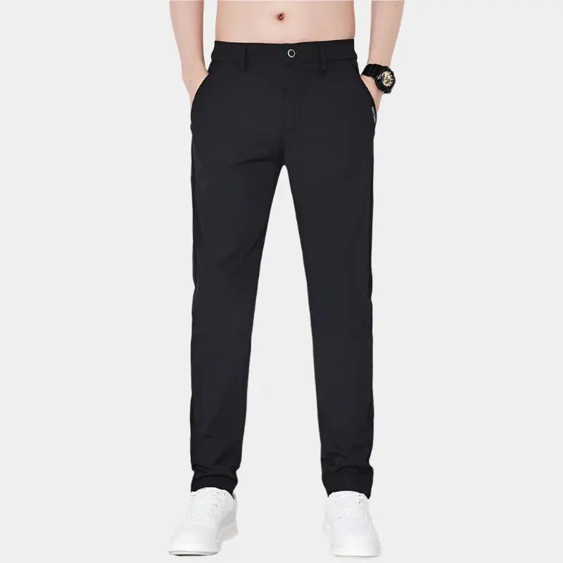 Elastic Waist Basic Pants