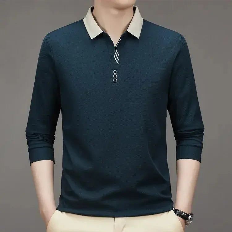Elegant Long Sleeve Polo - Leviana