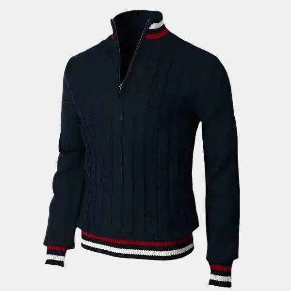 Basic Turtleneck and Zip Sweater - Leviana