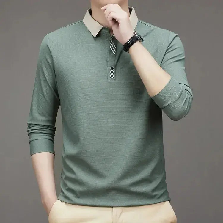 Elegant Long Sleeve Polo - Leviana