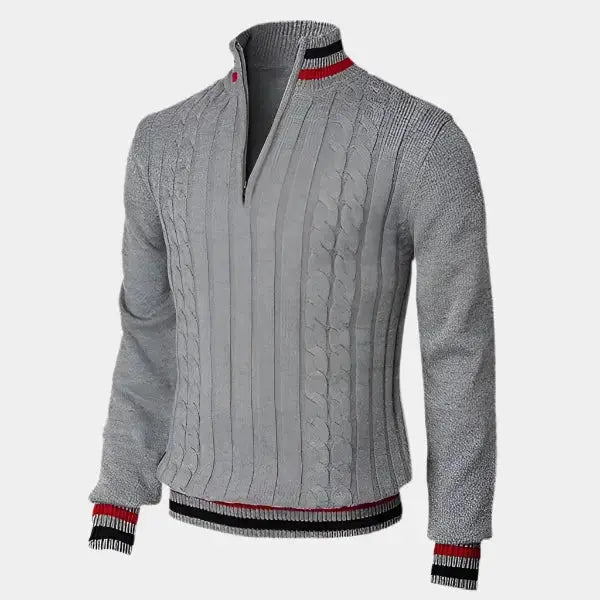 Basic Turtleneck and Zip Sweater - Leviana