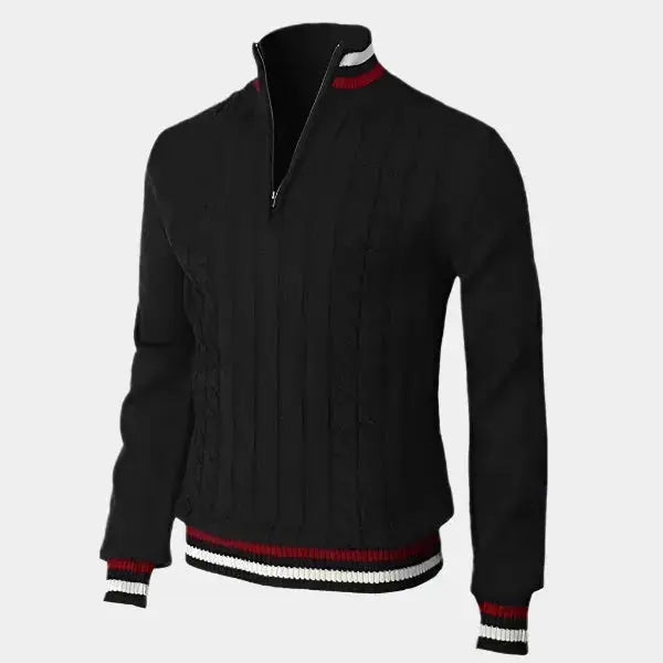 Basic Turtleneck and Zip Sweater - Leviana