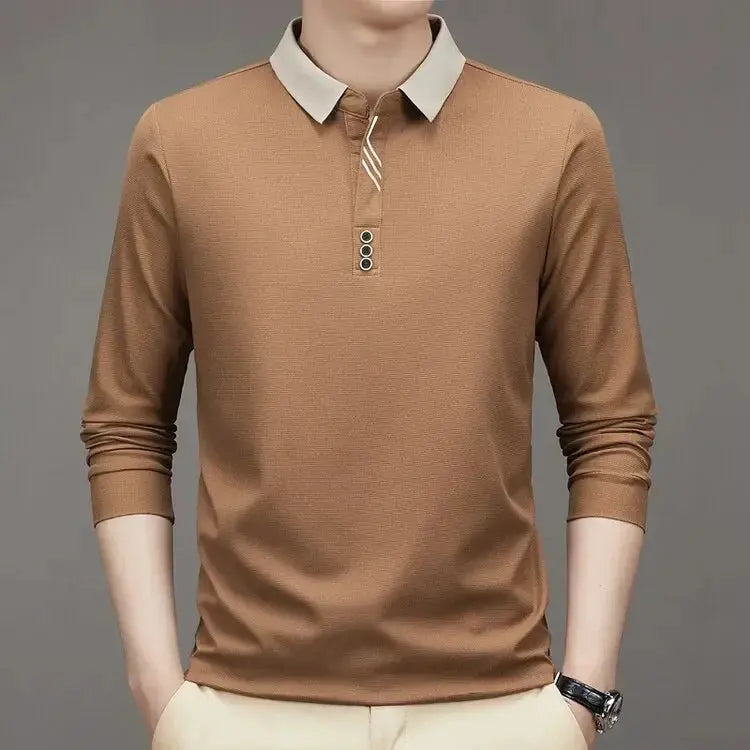 Elegant Long Sleeve Polo - Leviana