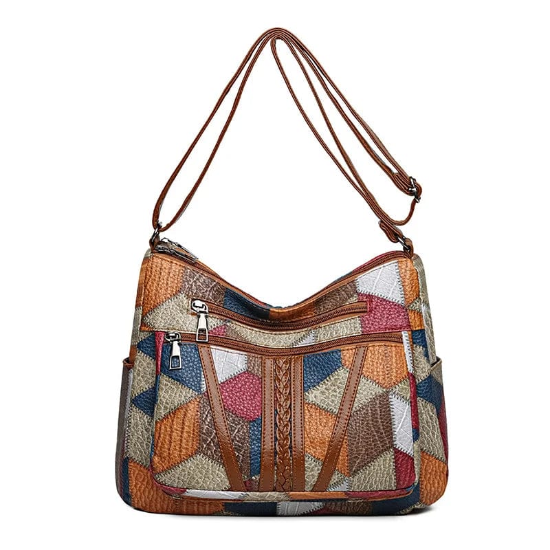 Solara | Sac à main en cuir végétal motif mosaïque