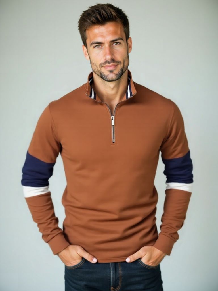 Hooded Sweatshirt with Zipper - Leviana