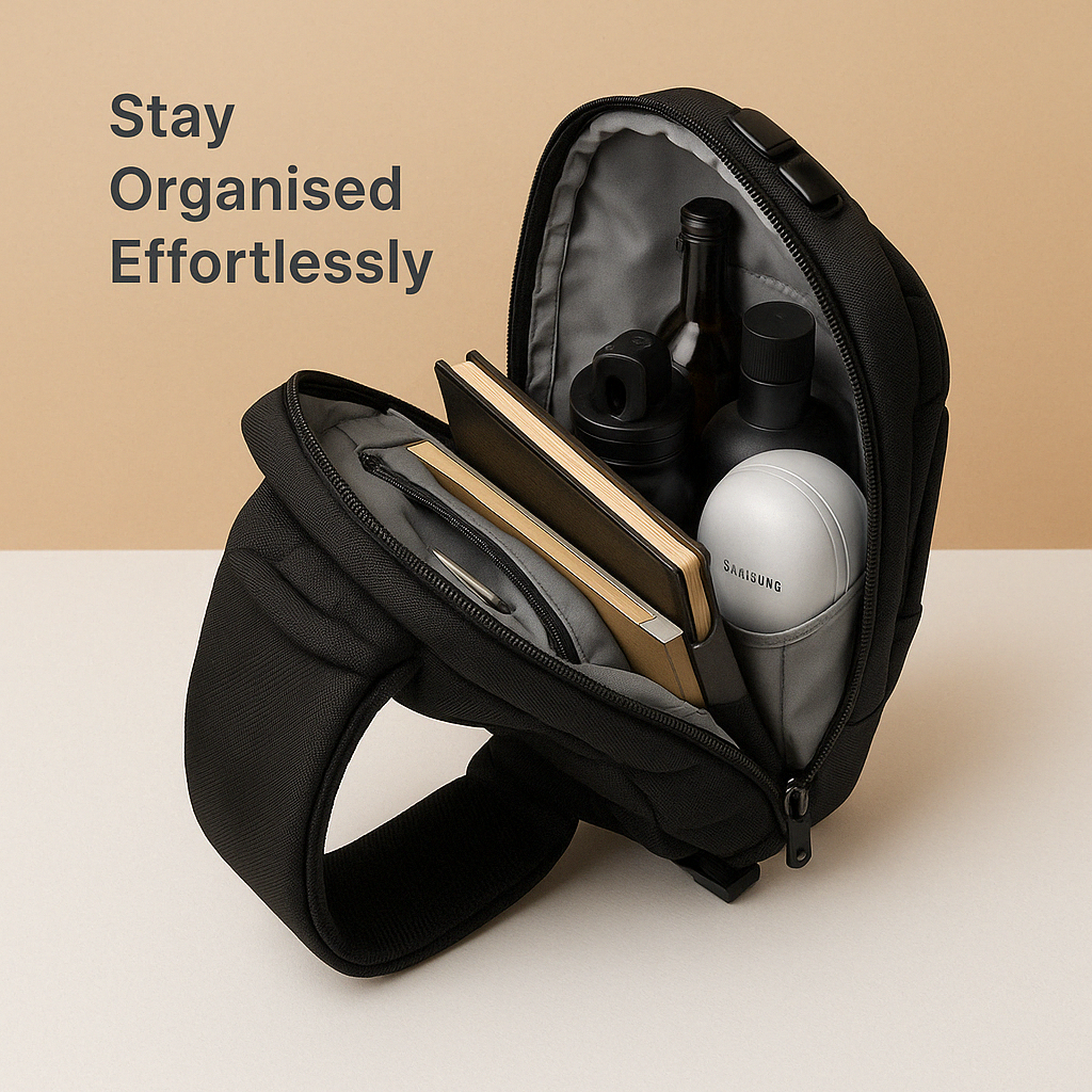 Anti-theft crossbody charging bag with RFID protection | Elodie