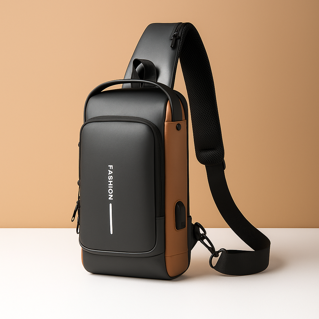 Anti-theft USB crossbody bag | Caleb