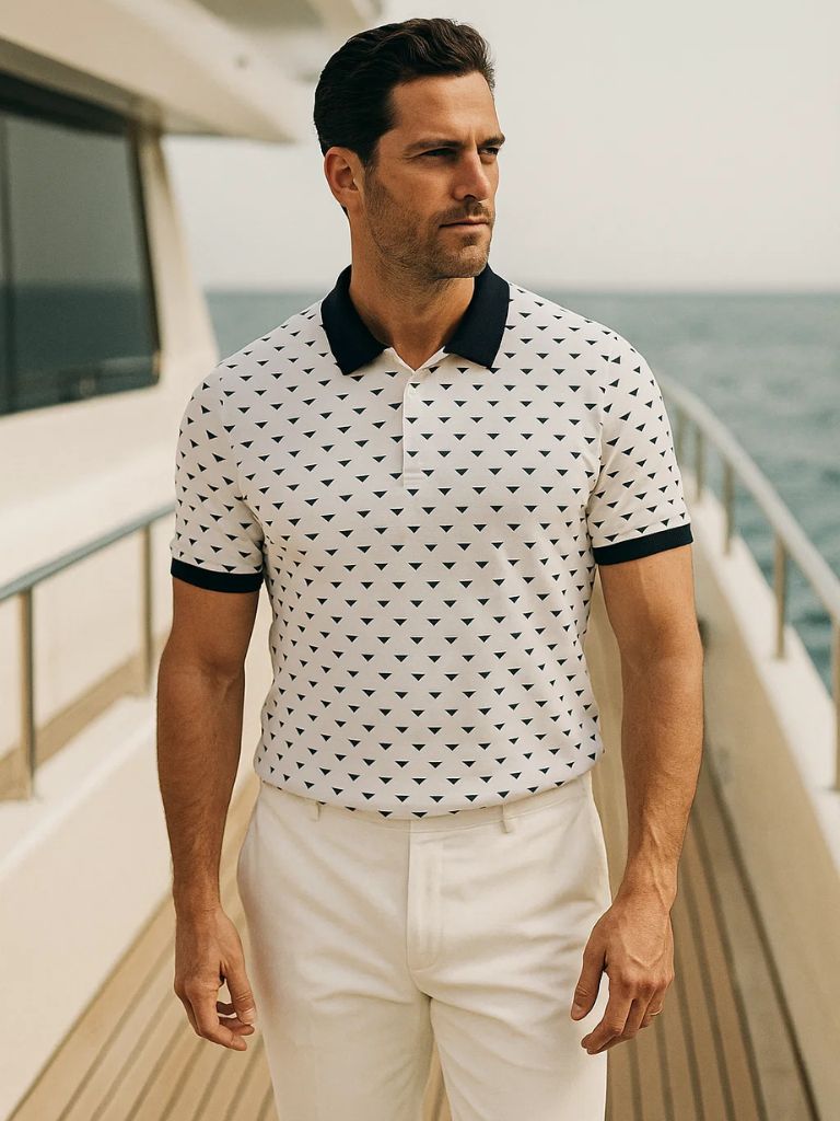 Navy Belmont Polo - Leviana
