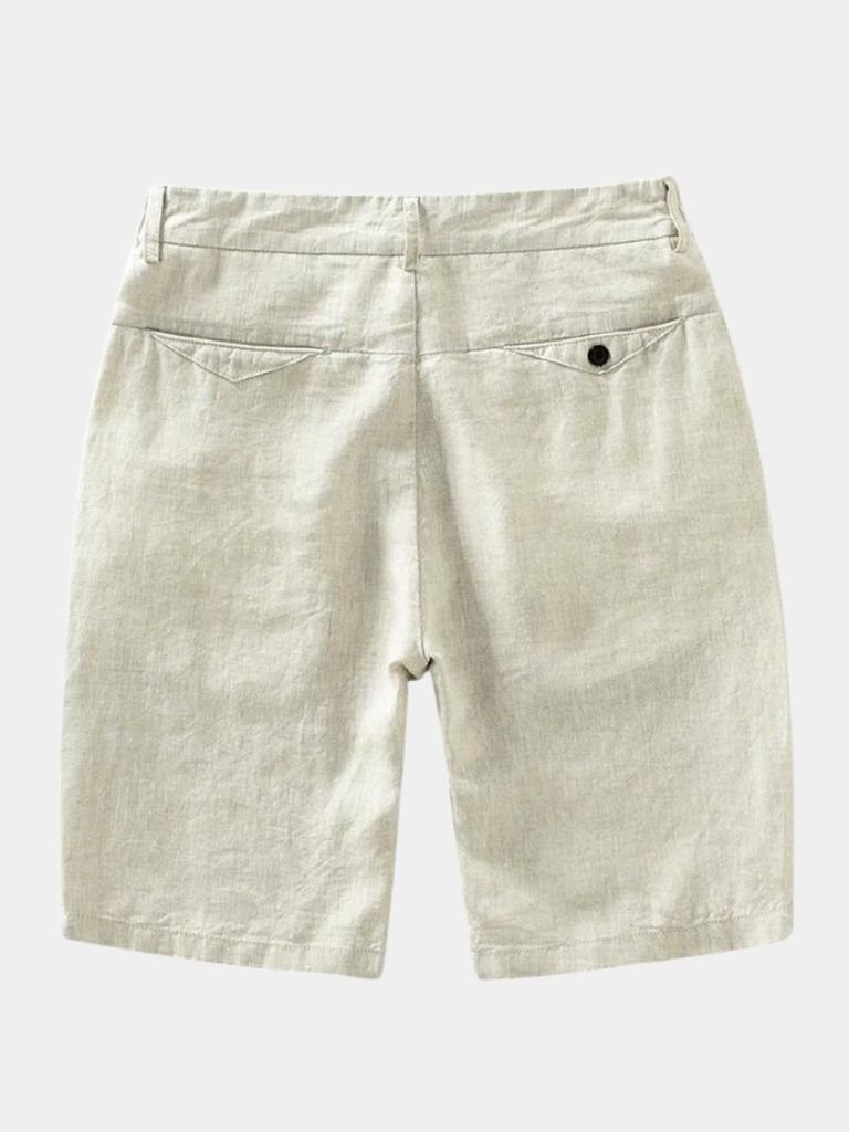 Horizon Blue Linen Shorts - Leviana