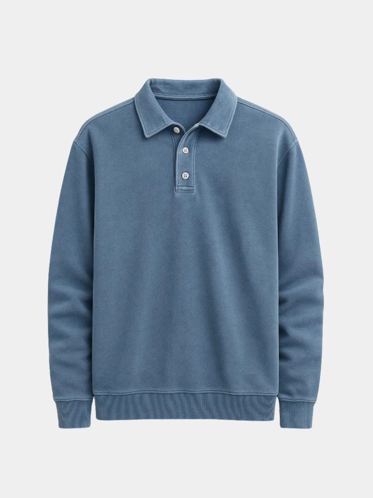 Canyon Mist Long Sleeve Polo – Leviana