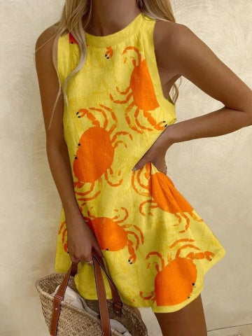 Orvienne | Mini robe à imprimé crabe