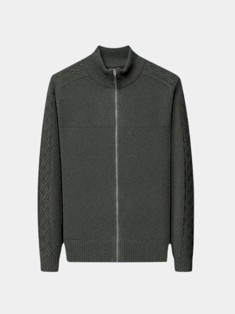 Leviana Roll Neck Cashmere Zip Pullover