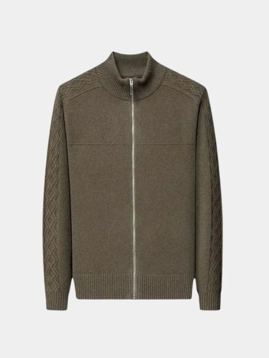 Leviana Roll Neck Cashmere Zip Pullover