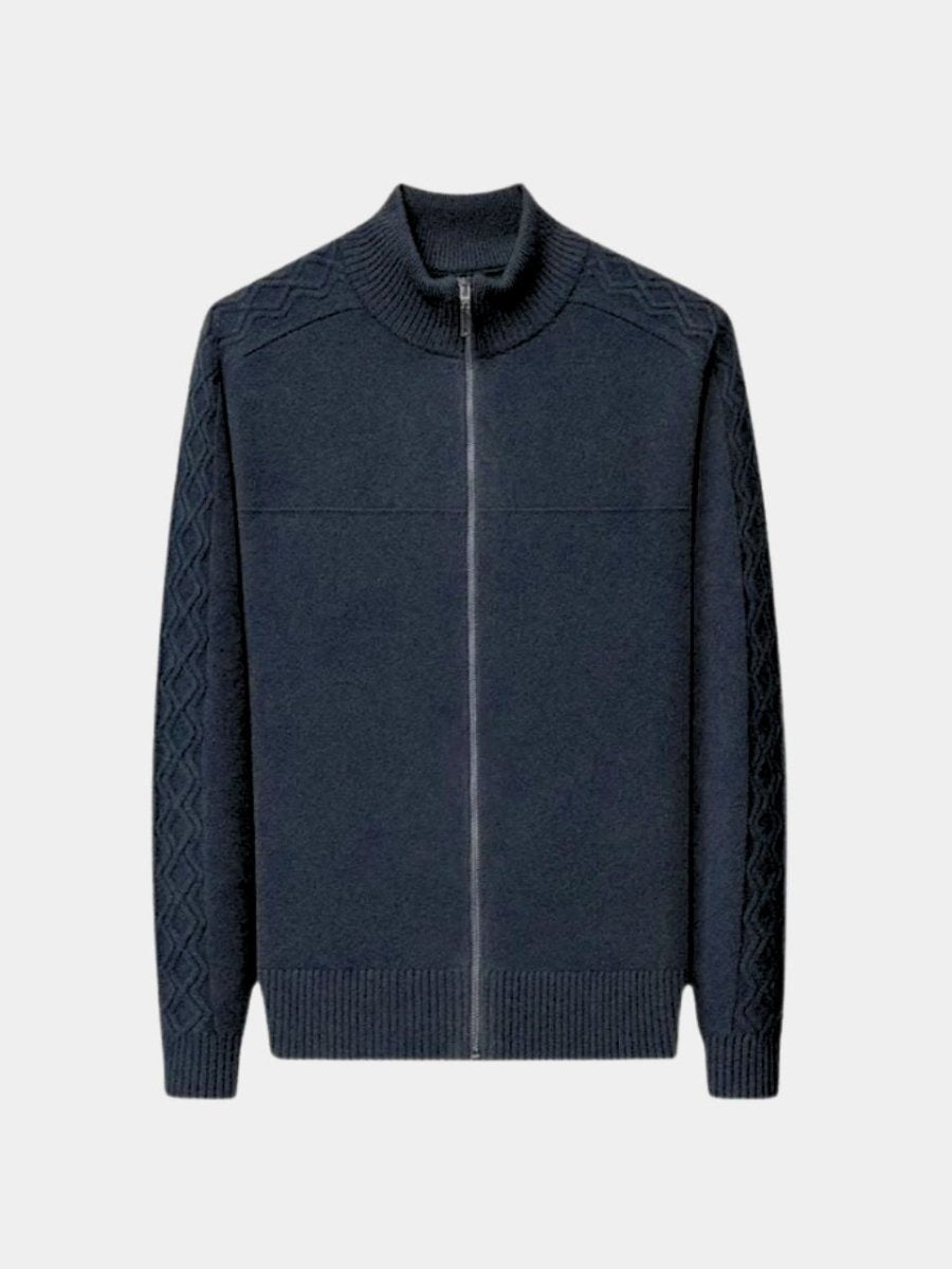 Leviana Roll Neck Cashmere Zip Pullover