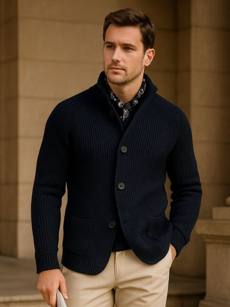 Leviana Classic Heritage Knit Jacket with Button Detail