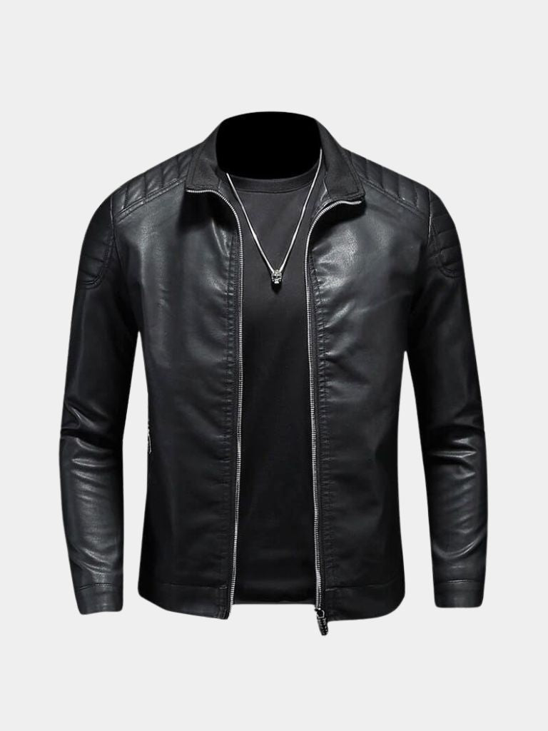Leviana Crossed Leather Jacket