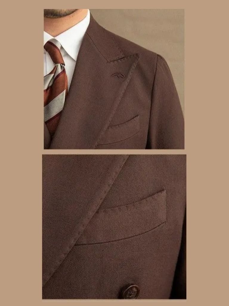 Leviana Dark Brown Gabardine Suit
