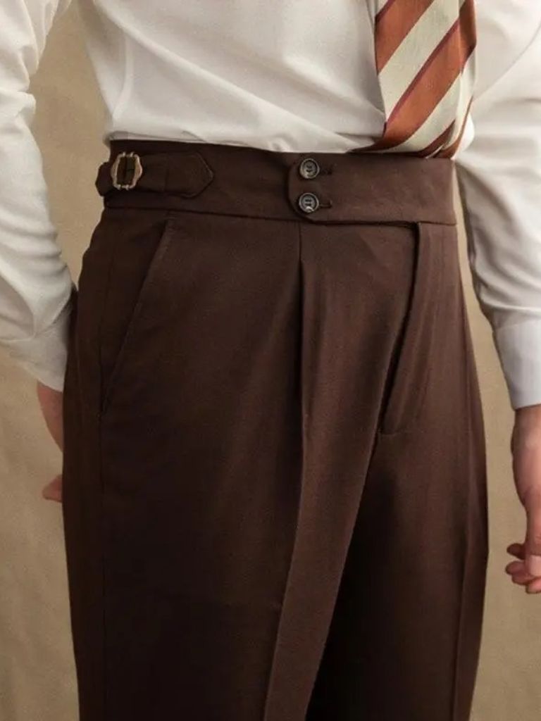 Leviana Dark Brown Gabardine Suit