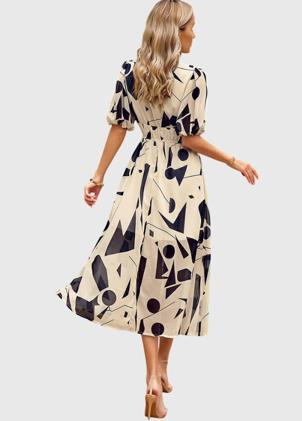 Merlin™ | Elegant Floral Midi Dress
