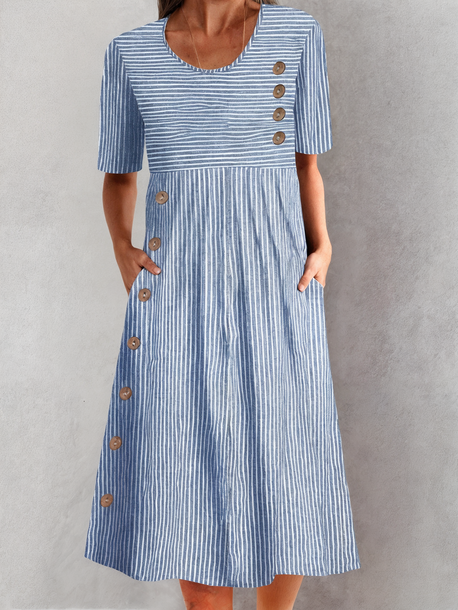 Élodie | Robe d'été rayée