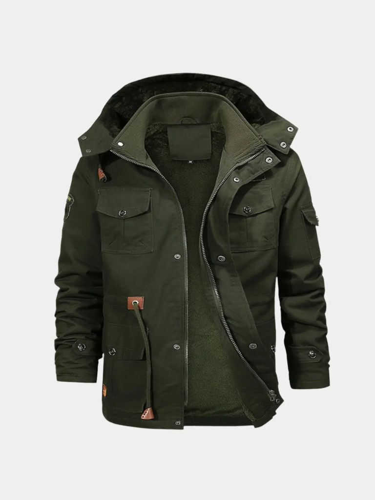Leviana Fleece Hooded Bomber Jacket