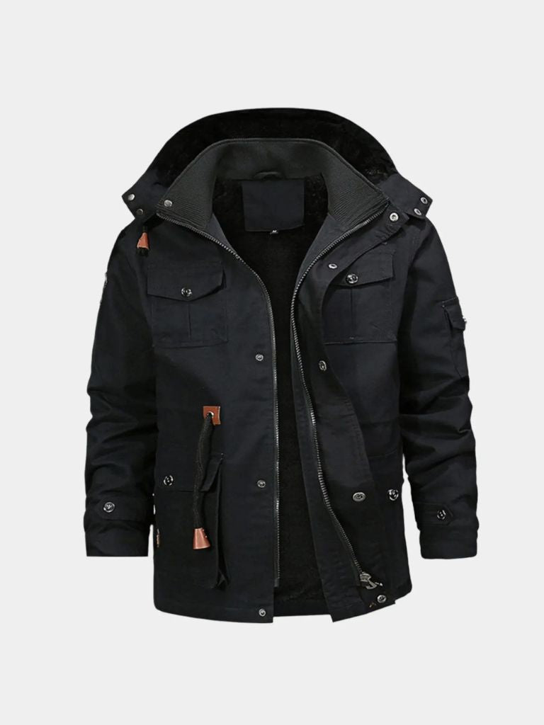 Leviana Fleece Hooded Bomber Jacket