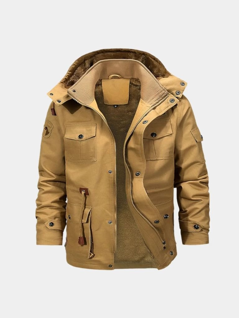Leviana Fleece Hooded Bomber Jacket