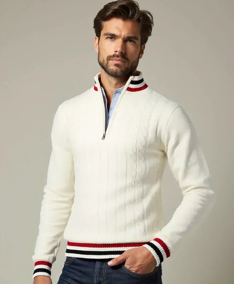 Basic Turtleneck and Zip Sweater - Leviana