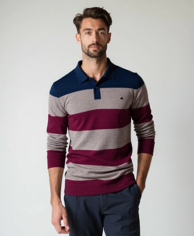 Colorful Hooded Sweatshirt with Half-Zip - Leviana