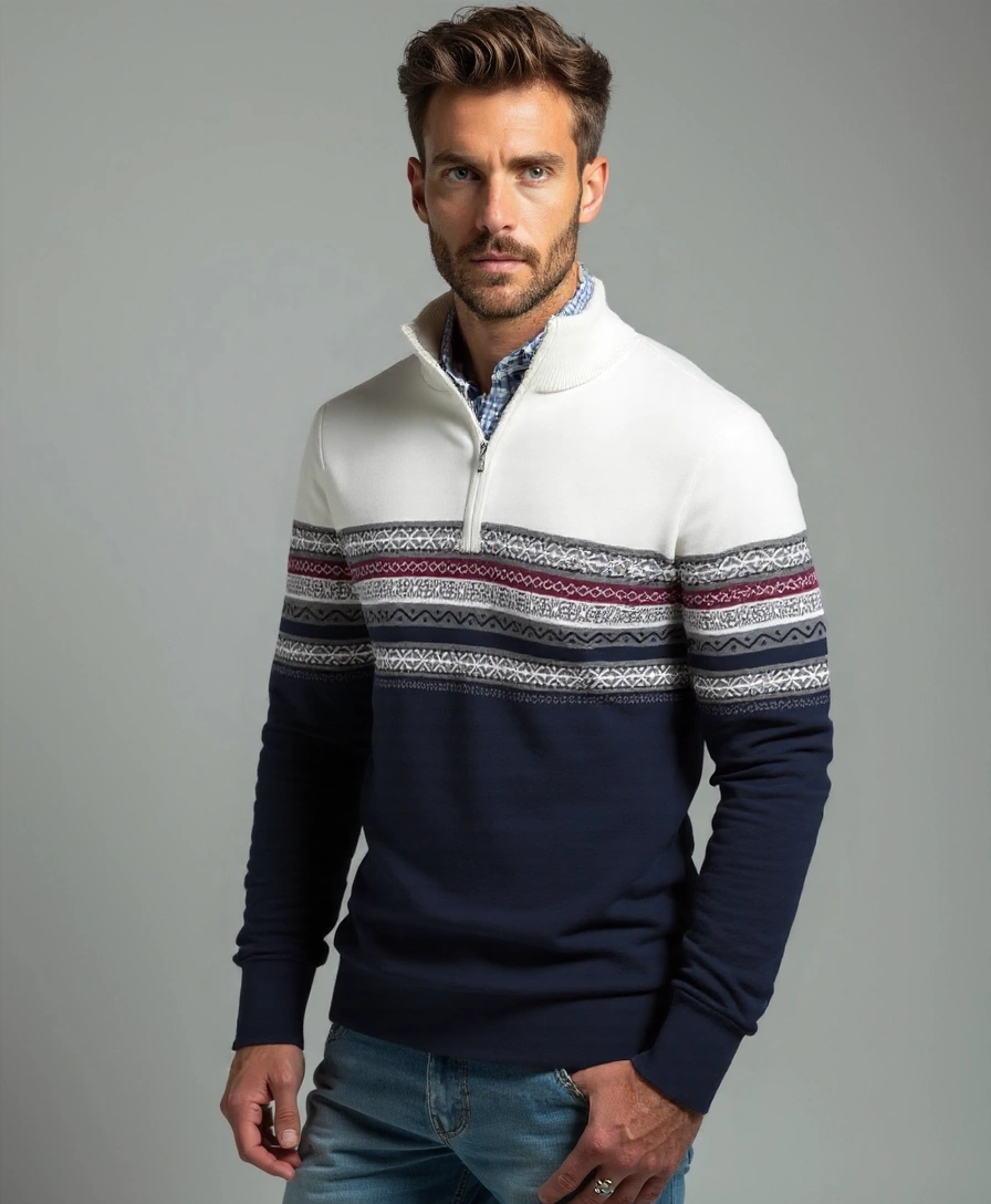 Polo Zip Sweater - Leviana