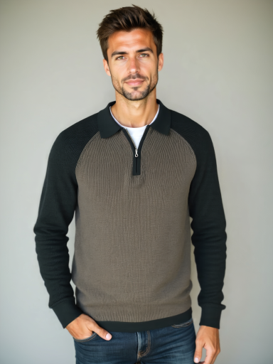 Raglan Zip Sweater - Leviana