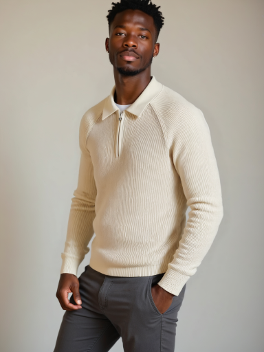Raglan Zip Sweater - Leviana