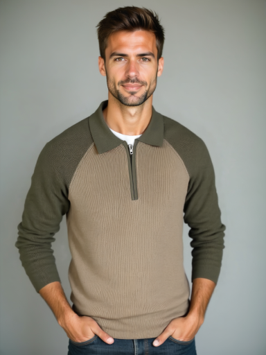 Raglan Zip Sweater - Leviana