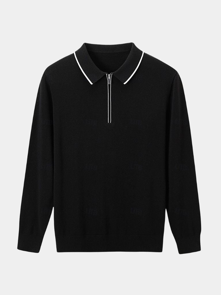 Ivory Elite Long Sleeve Polo – Leviana