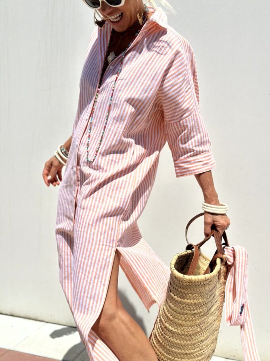 Leviana | Classic Striped Shirt Dress